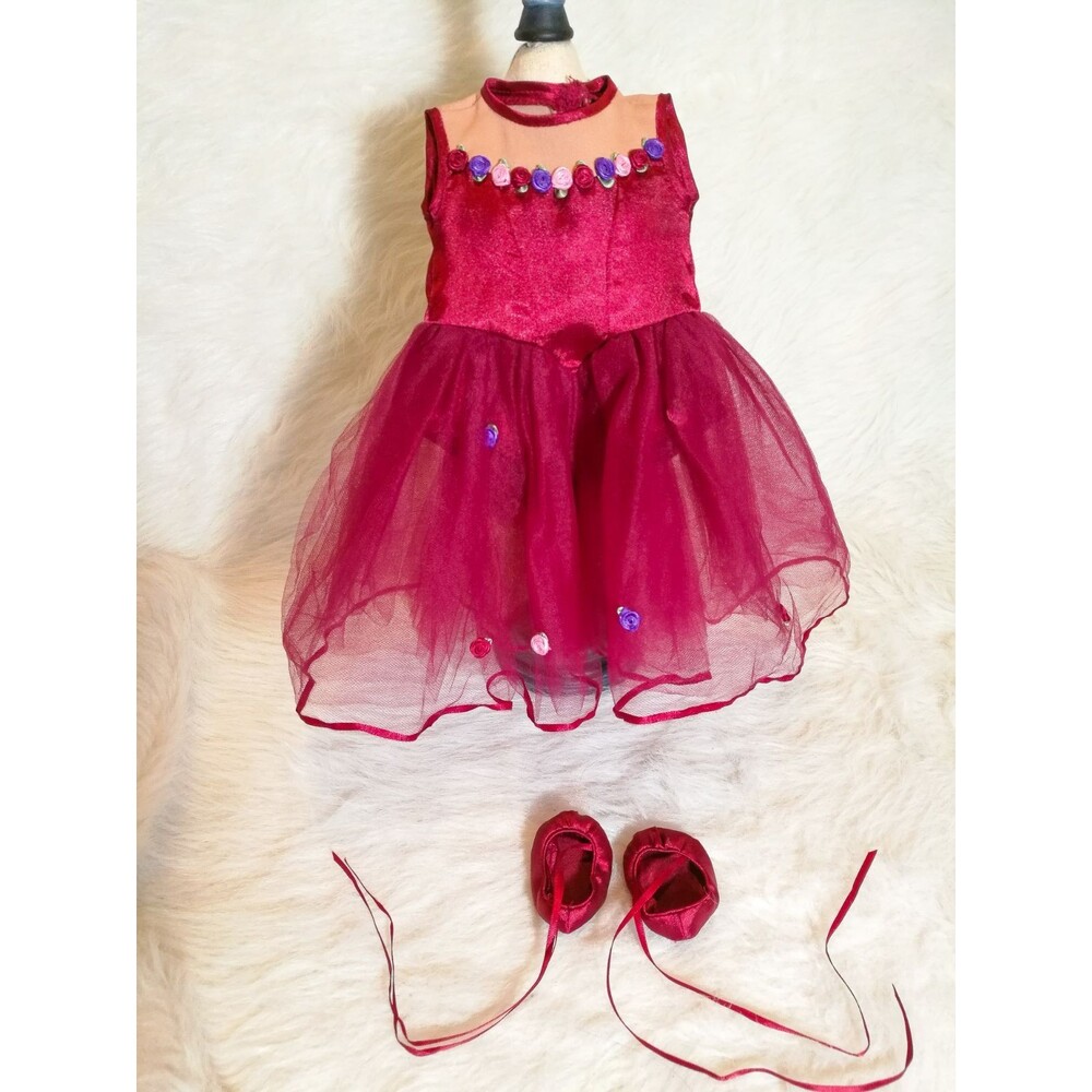 AG PLEASANT co. doll Burgundy red ballet